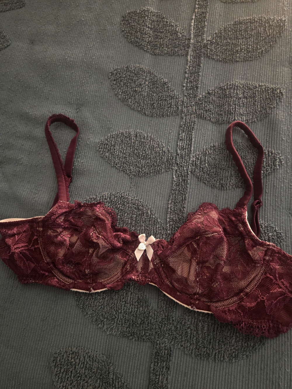 Victoria's Secret Burgundy Lace Underwire Bra